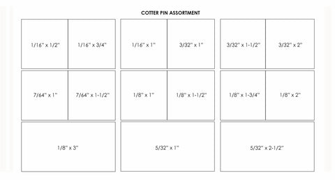 150 Piece Cotter Pin Assortment