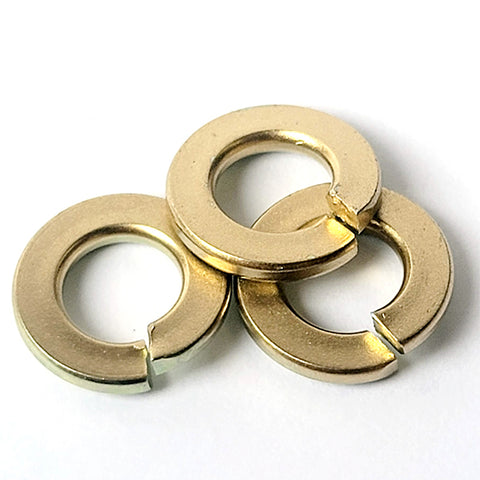 1/2" REGULAR SPLIT LOCK WASHERS ALLOY THRU-HARDENED ZINC-YELLOW