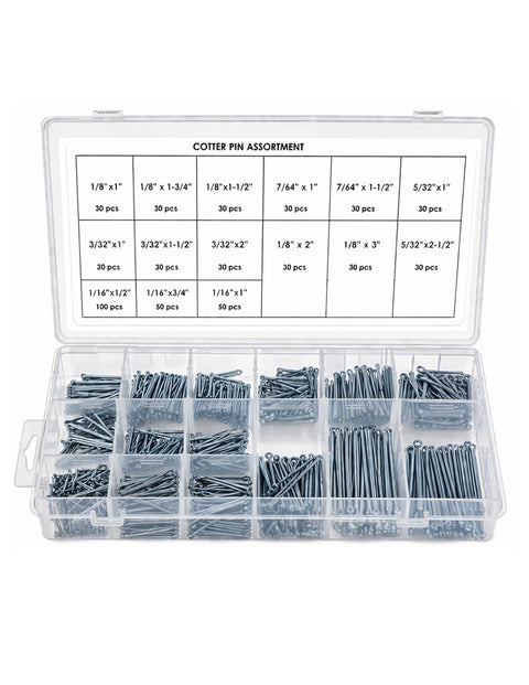 560 Piece Cotter Pin Assortment Kit