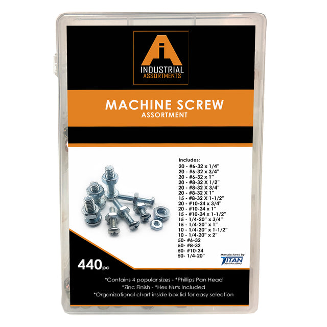 440 Piece Machine Screw Assortment – industrialassortments.com