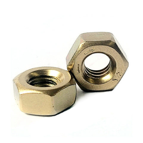 1/2"-20 FINISHED HEX NUTS GRADE 8 FINE MED. CARBON ZINC-YELLOW